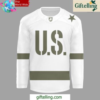 Army Black Knights WhiteOlive Green Hockey Jersey