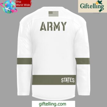 Army Black Knights WhiteOlive Green Hockey Jersey