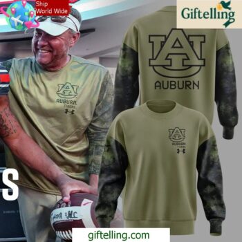Auburn Tiger Coach Hugh Freeze Special Camo Sweatshirt