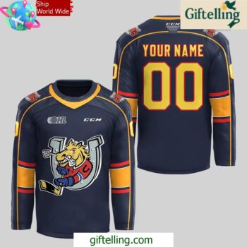 Barrie Colts New Uniform 202425 Black Hockey Jersey