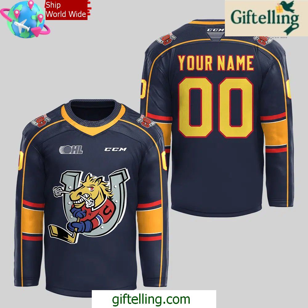 Barrie Colts New Uniform 202425 Black Hockey Jersey Barrie Colts New Uniform 202425 Black Hockey Jersey