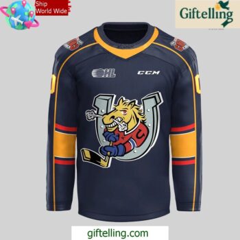 Barrie Colts New Uniform 202425 Black Hockey Jersey