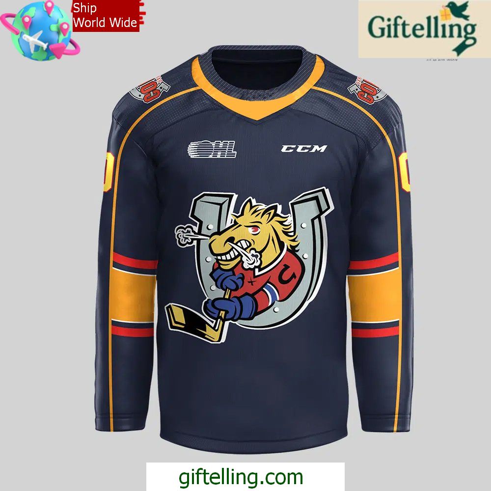 Barrie Colts New Uniform 202425 Black Hockey Jersey Barrie Colts New Uniform 202425 Black Hockey Jersey