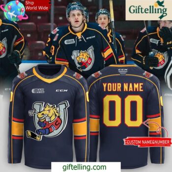 Barrie Colts New Uniform 202425 Black Hockey Jersey