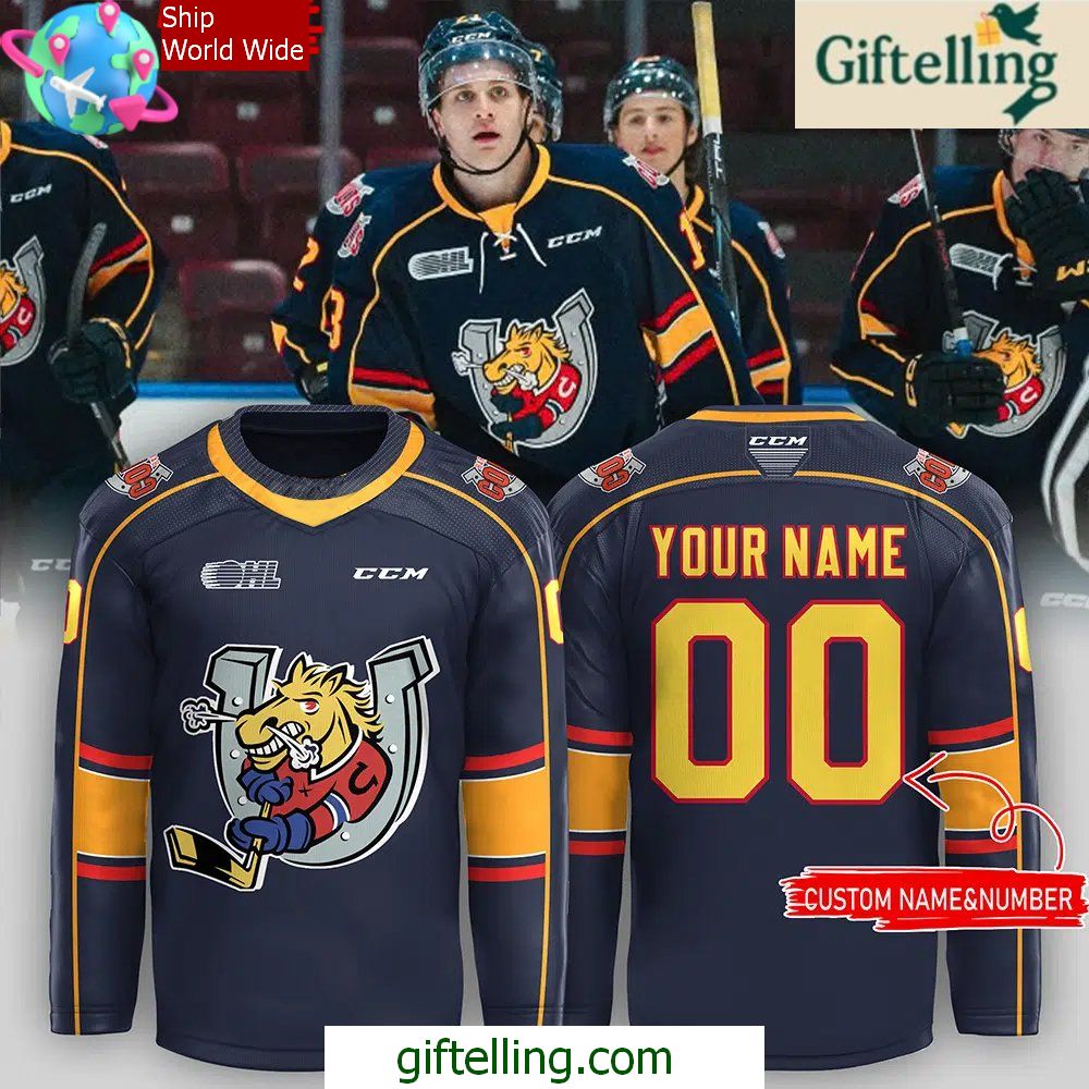 Barrie Colts New Uniform 202425 Black Hockey Jersey