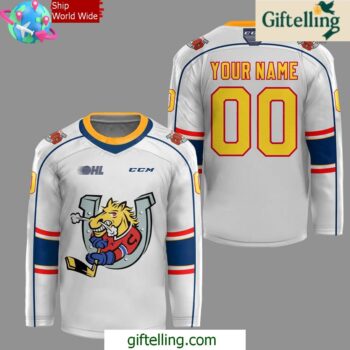 Barrie Colts New Uniform 202425 White Hockey Jersey