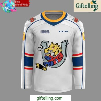 Barrie Colts New Uniform 202425 White Hockey Jersey