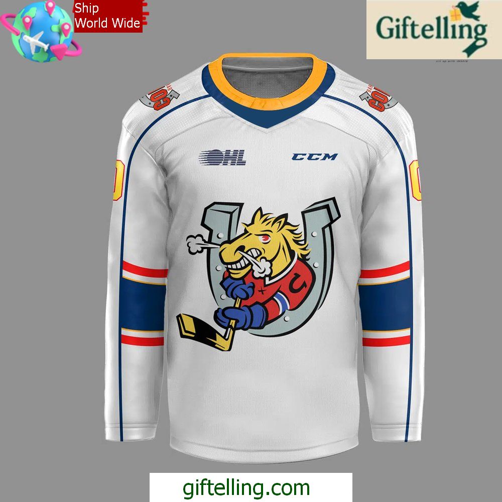 Barrie Colts New Uniform 202425 White Hockey Jersey Barrie Colts New Uniform 202425 White Hockey Jersey
