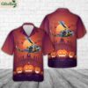 Bell UH 1N Twin Huey Halloween Hawaiian Shirt 1