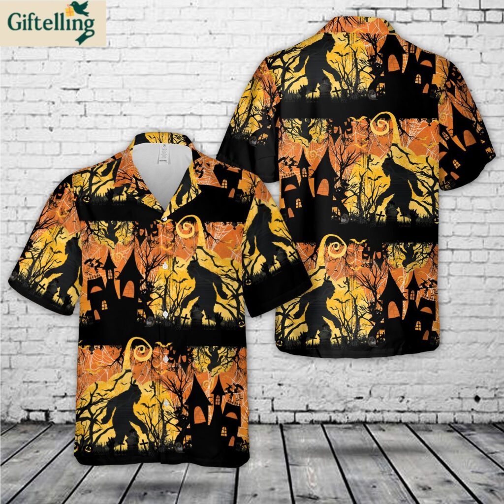 Bigfoot Halloween Hawaiian Shirt 1