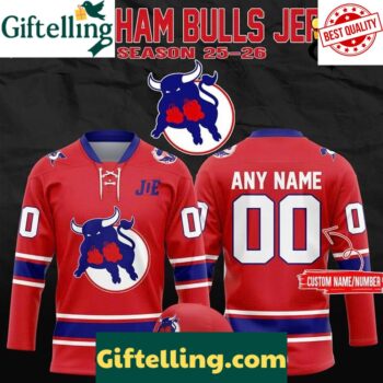 Birmingham Bulls New Season 2025-26 Custom Hockey Jersey Red
