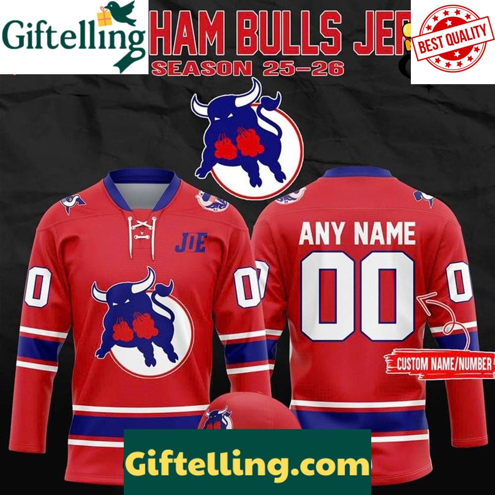 Birmingham Bulls New Season 2025-26 Custom Hockey Jersey Red