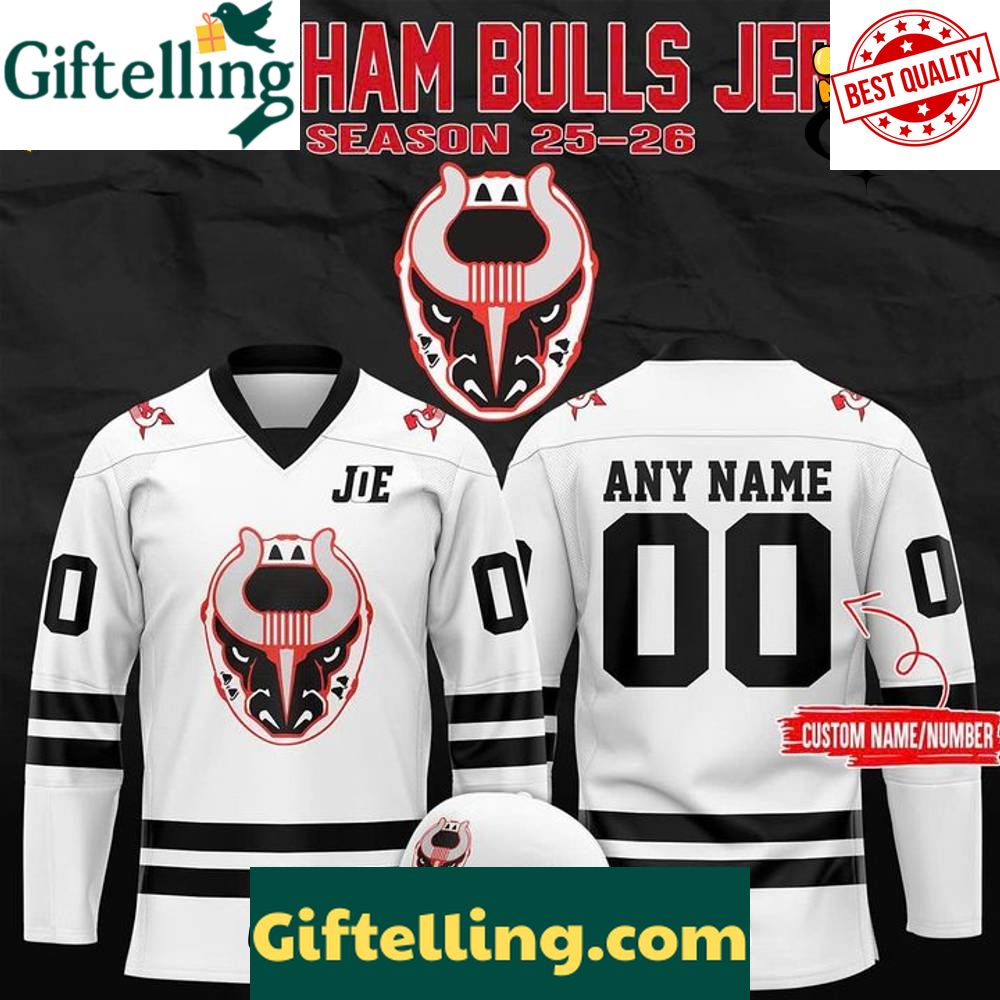 Birmingham Bulls New Season 2025-26 Custom Hockey Jersey White