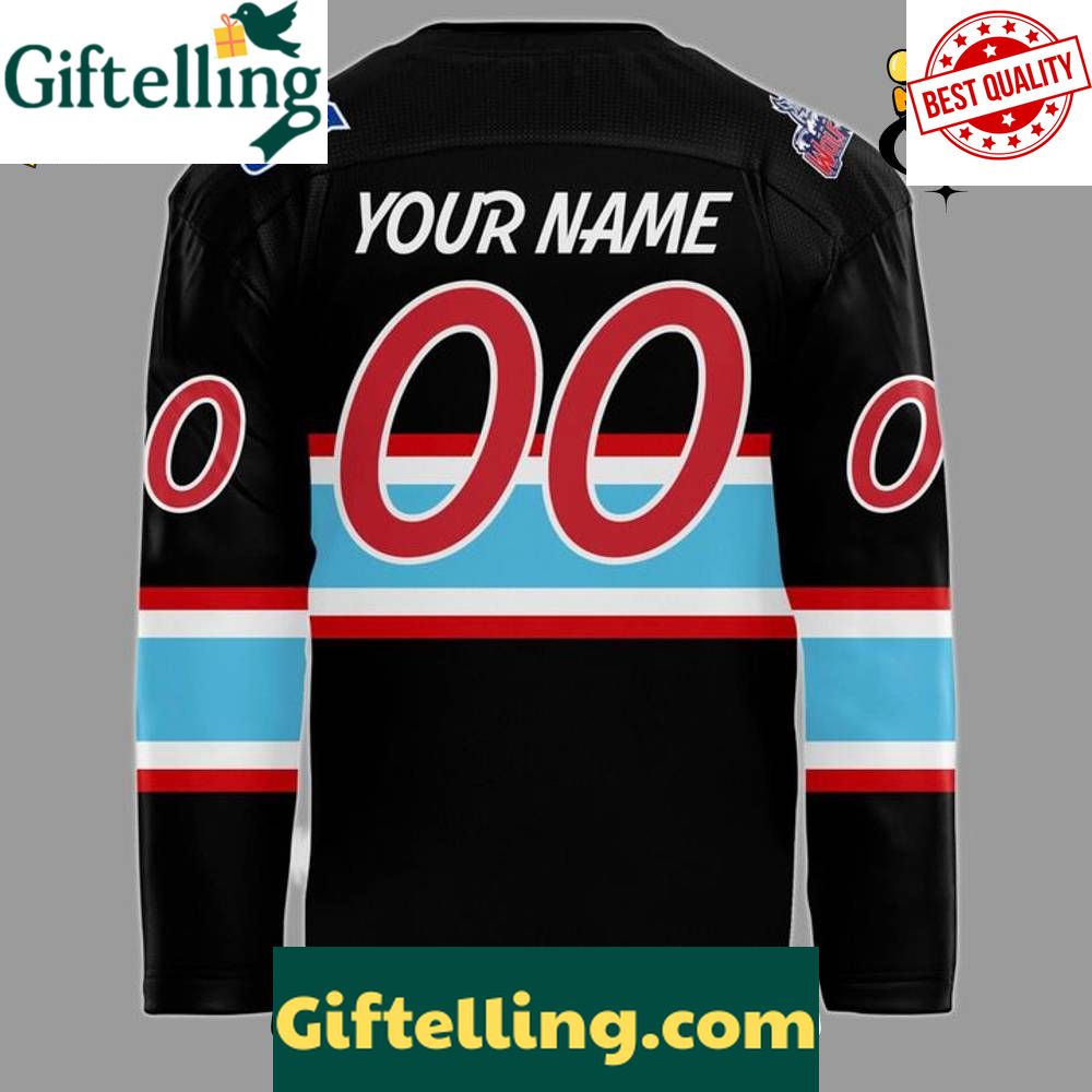 Bloomington Bison New Season 202526 Black Custom Hockey Jersey