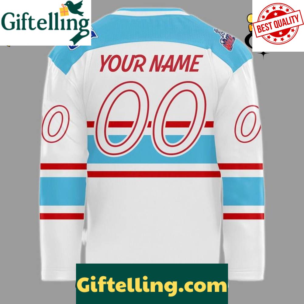Bloomington Bison New Season 202526 White Custom Hockey Jersey