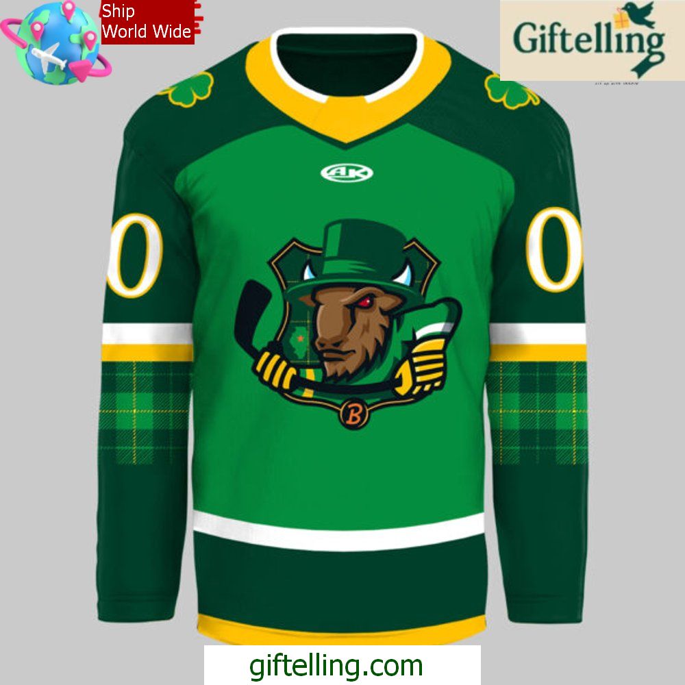 Bloomington Bison St Patricks Day 2025 Hockey Jersey Bloomington Bison St Patricks Day 2025 Hockey Jersey