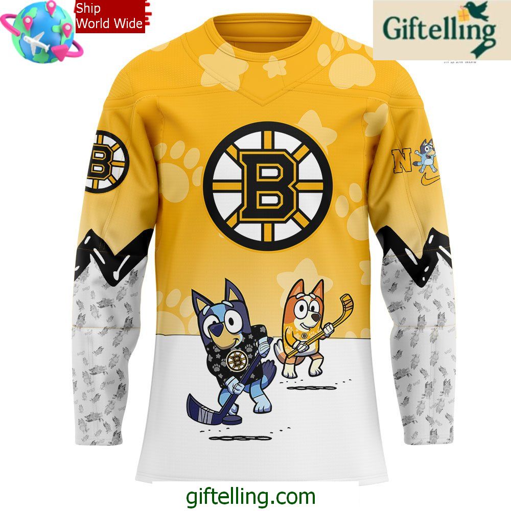 Boston Bruins Bluey and Bingo Special Jersey Boston Bruins Bluey and Bingo Special Jersey