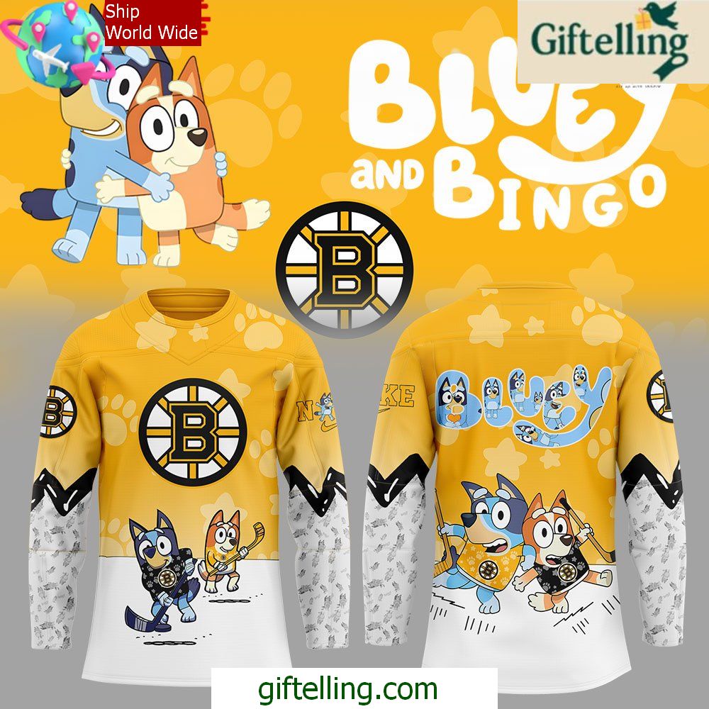 Boston Bruins Bluey and Bingo Special Jersey