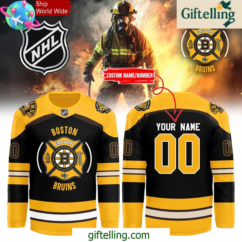 Boston Bruins Firefighter Appreciation Night Performance Hockey Jersey