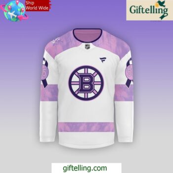 Boston Bruins Hockey Fights Cancer 2024 Hockey Jersey