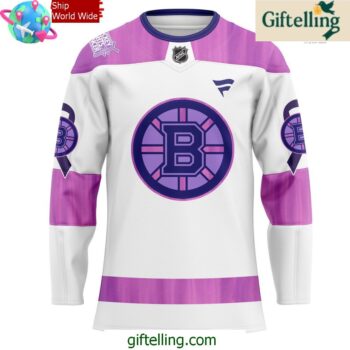 Boston Bruins Hockey Fights Cancer Special Hockey Jersey