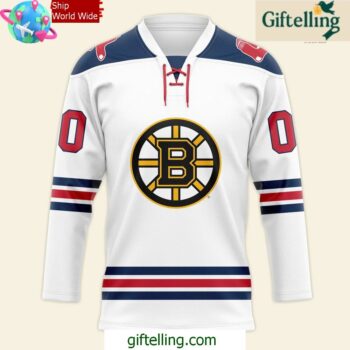 Boston Bruins Night x 2025 Boston Red Sox Hockey Jersey 2