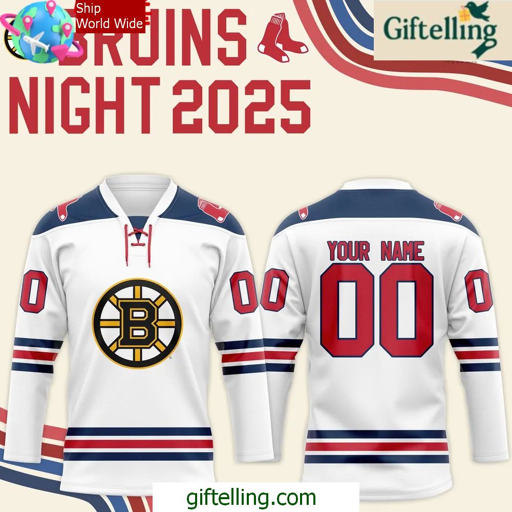 Boston Bruins Night x 2025 Boston Red Sox Hockey Jersey