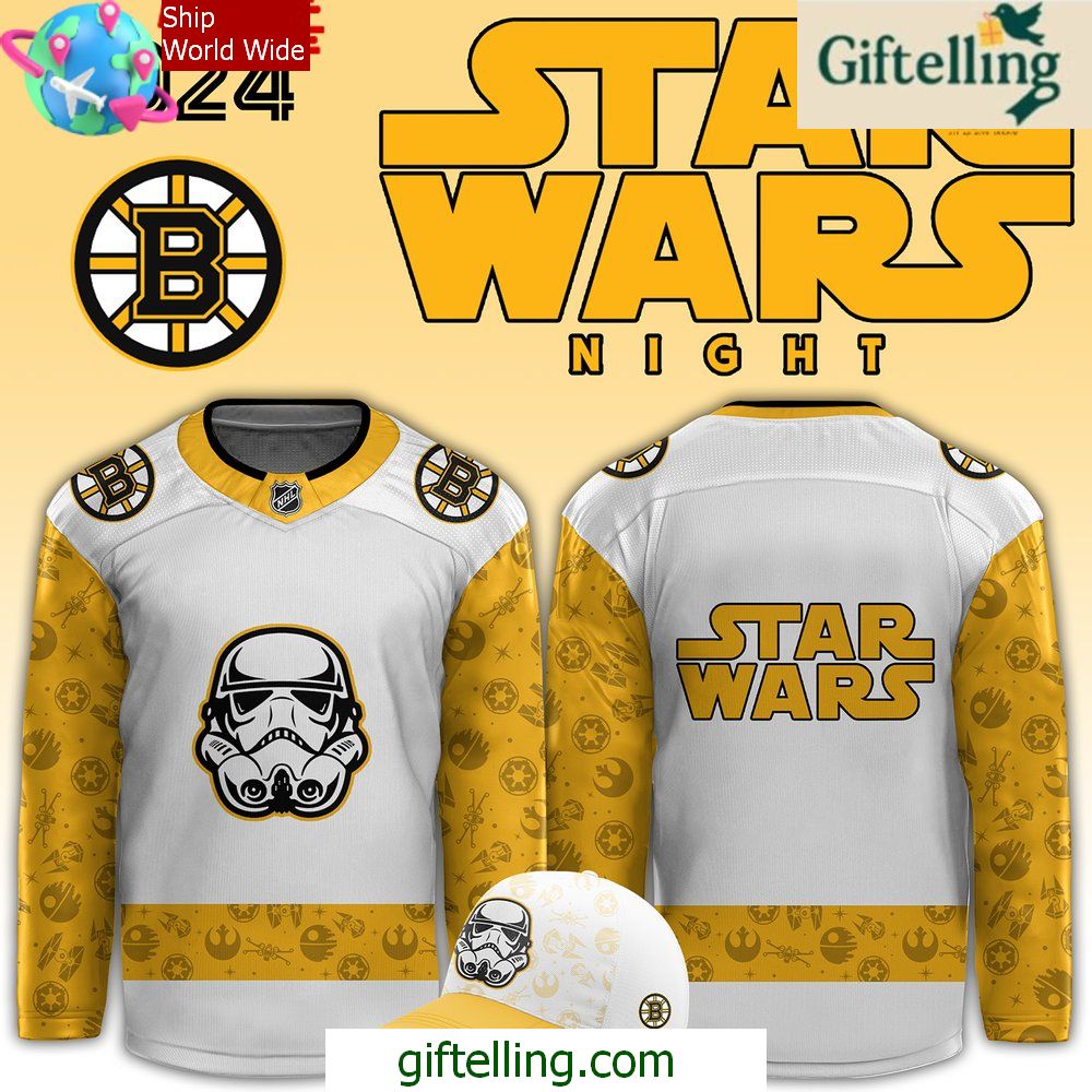 Boston Bruins x Star Wars Night Hockey Jersey