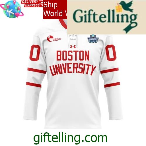 Boston University Terriers Frozen Four 2025 Hockey Jersey 2 Boston University Terriers Frozen Four 2025 Hockey Jersey 2