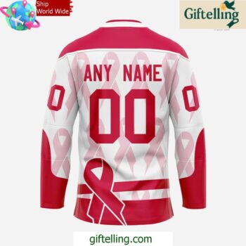 Brampton Steelheads Pink in the Rink Night Custom Hockey Jersey