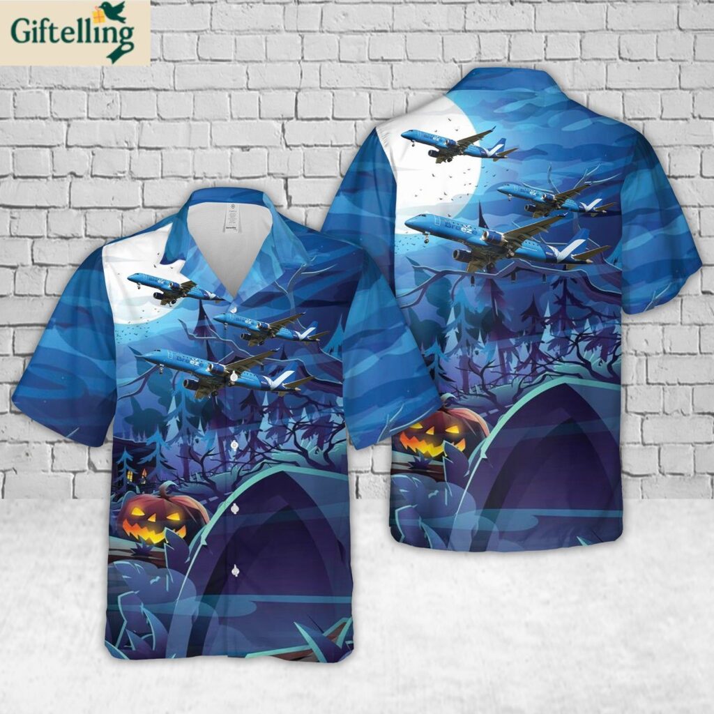 Breeze Airways E190 Halloween Hawaiian Shirt 1