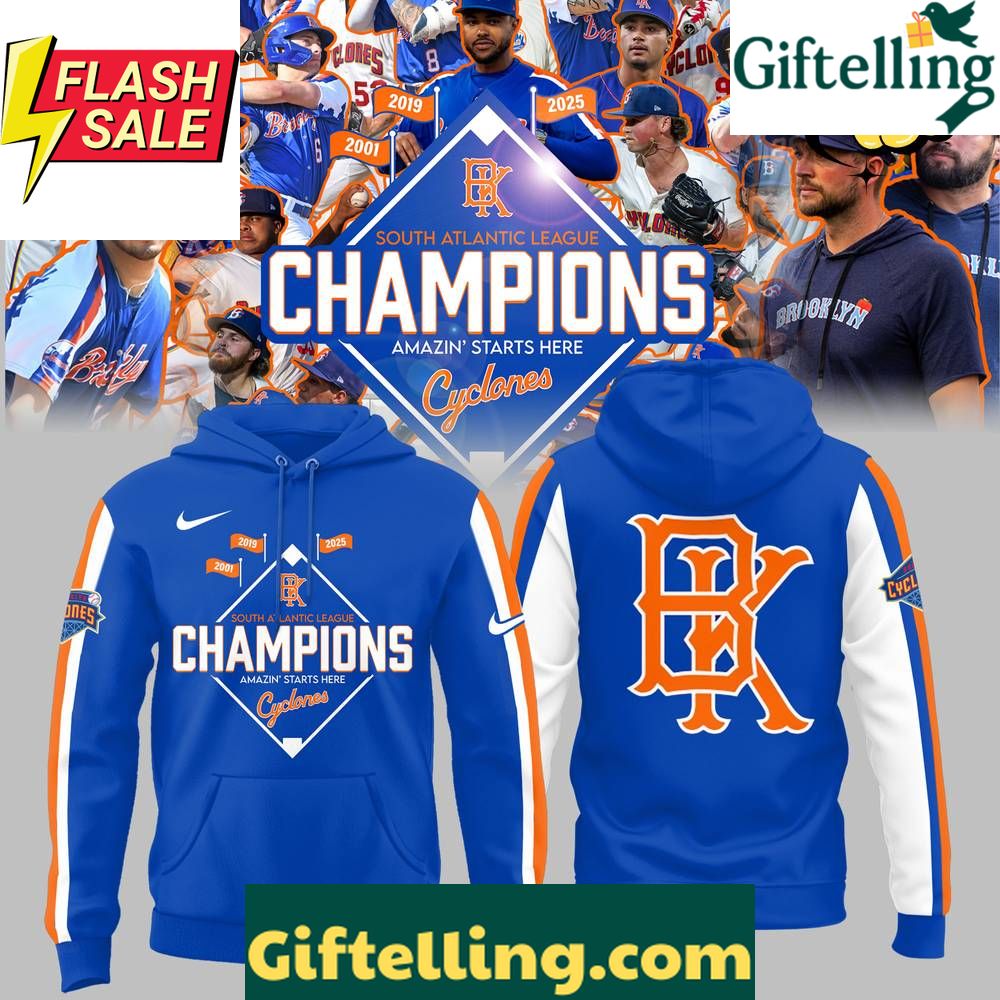 Brooklyn Cyclones 2025 South Atlantic League Champions Hoodie
