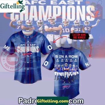 Buffalo Bills AFC EAST CHAMPIONS Baseball Jersey Outfit