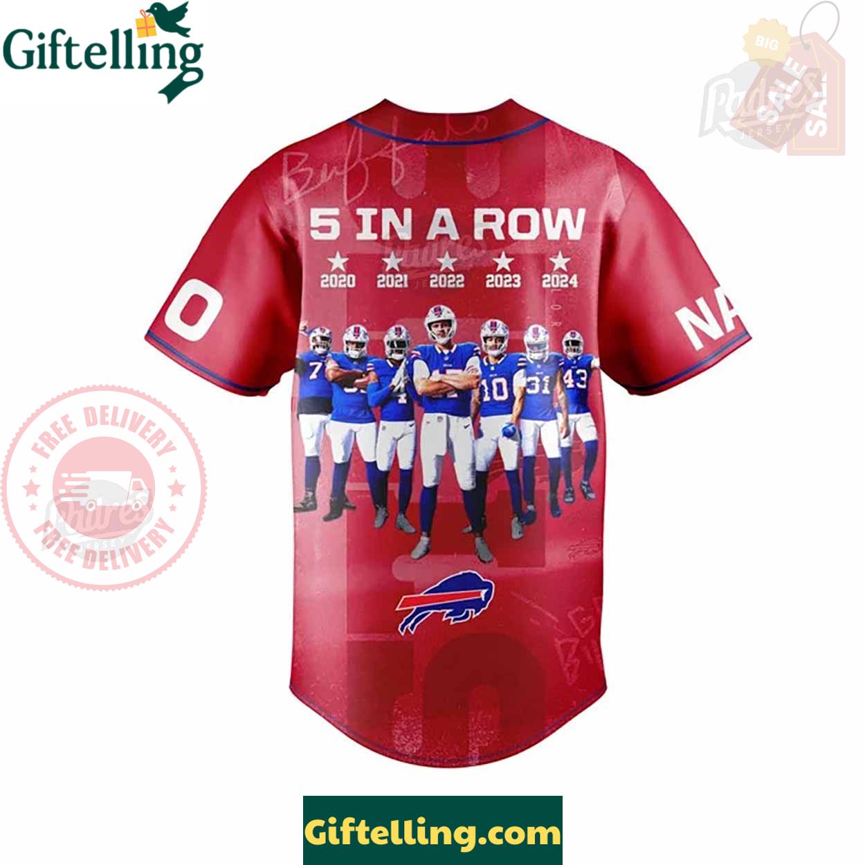 Buffalo Bills AFC EAST CHAMPIONS Red Baseball Jersey Outfit - Padres Jersey Oasis Elevate Your Baseball Style Game 4