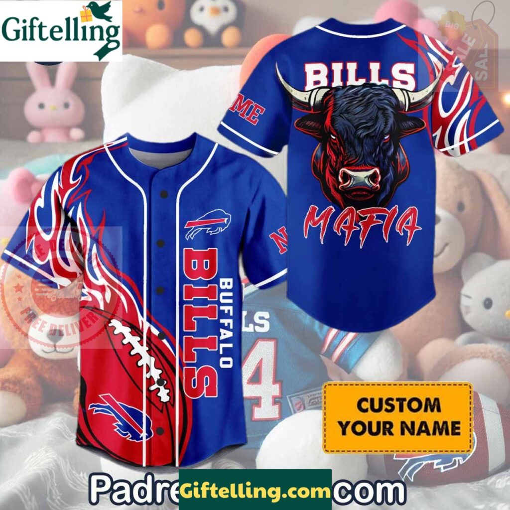 Buffalo Bills Mafia Baseball Jersey Outfit - Personalized