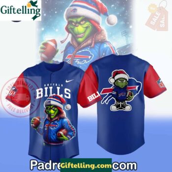 Buffalo Bills x The Grinch Christmas baseball Jersey Outfit