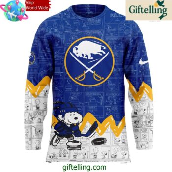 Buffalo Sabres Anniversary of Peanuts Special Hockey Jersey