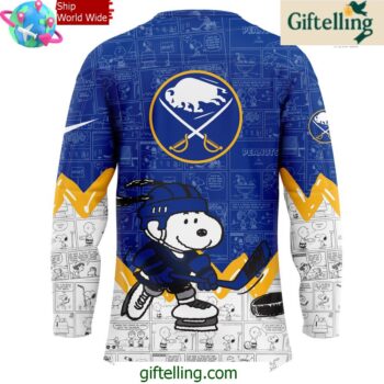 Buffalo Sabres Anniversary of Peanuts Special Hockey Jersey