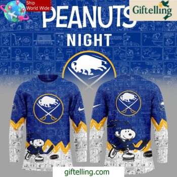 Buffalo Sabres Anniversary of Peanuts Special Hockey Jersey