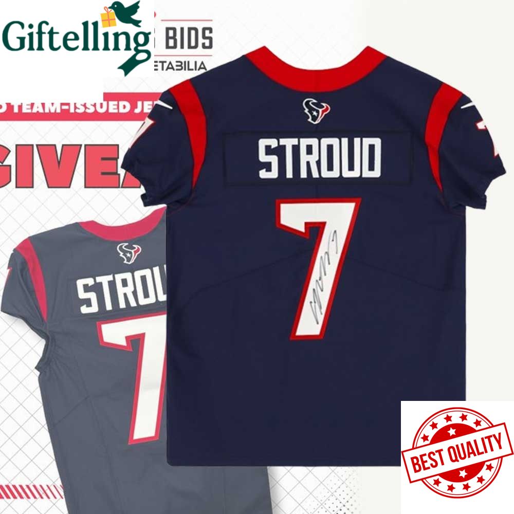 C.J. Stroud Houston Texans Autographed Navy Nike Elite Football Jersey