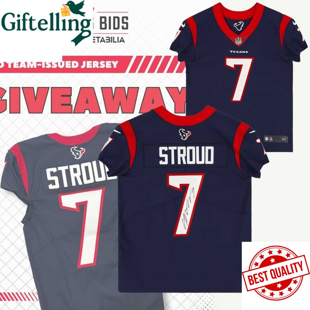 C.J. Stroud Houston Texans Autographed Navy Nike Elite Football Jersey