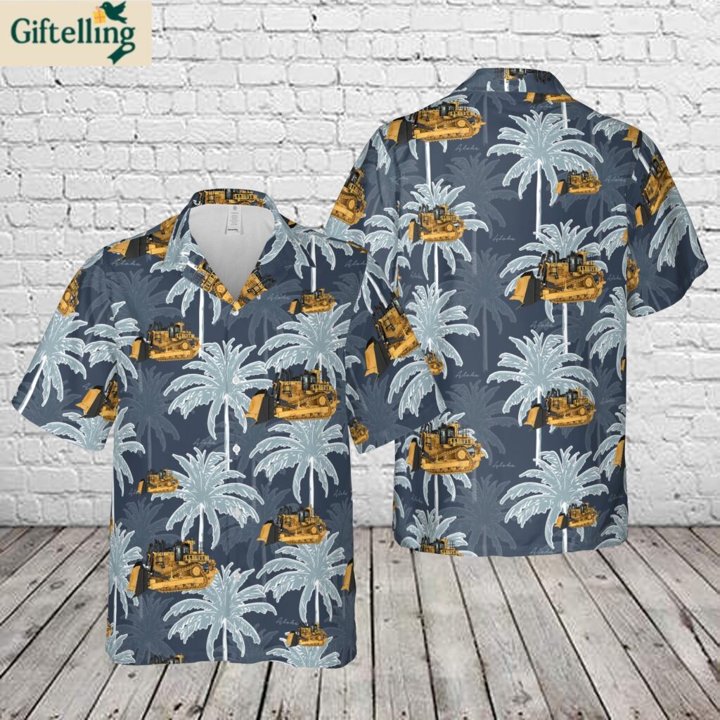 CAT D10 Bulldozer Hawaiian Shirt 1
