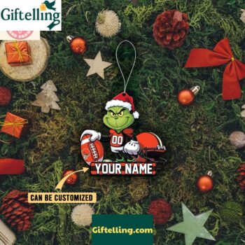Cleveland Browns x The Grinch Christmas Acrylic Ornament