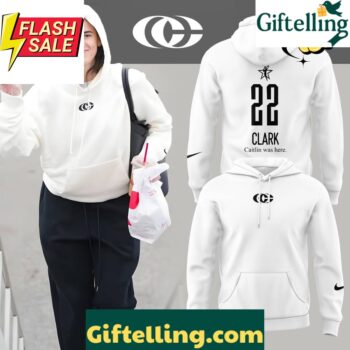 Caitlin Clark Caitlin was here Special White Hoodie