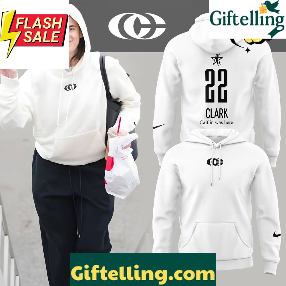 Caitlin Clark Caitlin was here Special White Hoodie