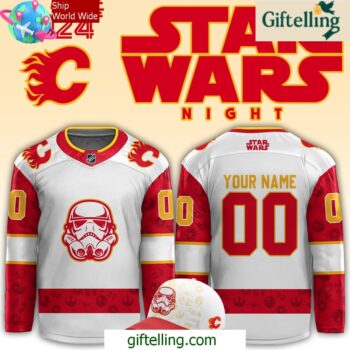 Calgary Flames x Star Wars Night Custom Hockey Jersey