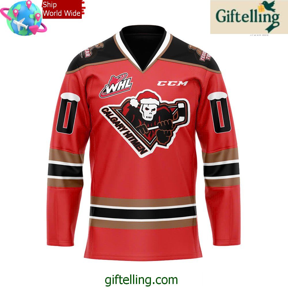 Calgary Hitmen Teddy Bear Toss Premium Hockey Jersey Calgary Hitmen Teddy Bear Toss Premium Hockey Jersey