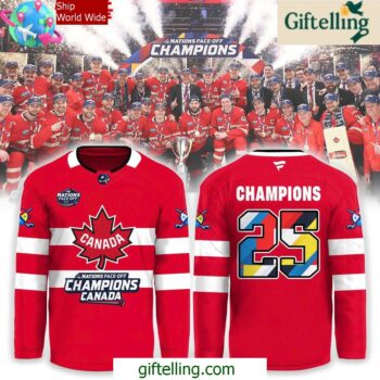 Canada Fanatics Steel 2025 4 Nations Face Off Champions Jersey