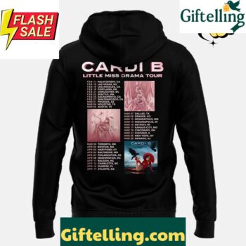 Cardi B Little Miss Drama Tour Black Hoodie