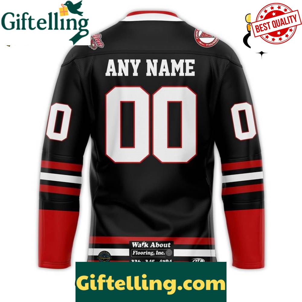 Carolina Thunderbirds New Season 20252026 Custom Hockey Jersey  Black